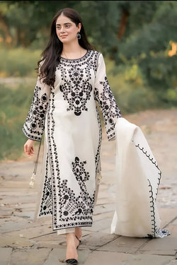 3pc-Embroidered-Lawn HC 107